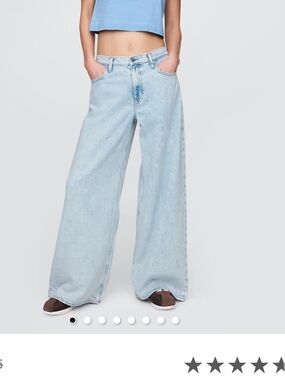 GAP Light Indigo High-Rise Wide Leg Jeans